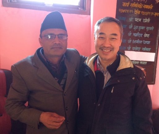 ネパールのNGOのCARDSNの代表のパダムさん